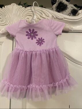Cat & Jack Lavender Tulle Flower Dress